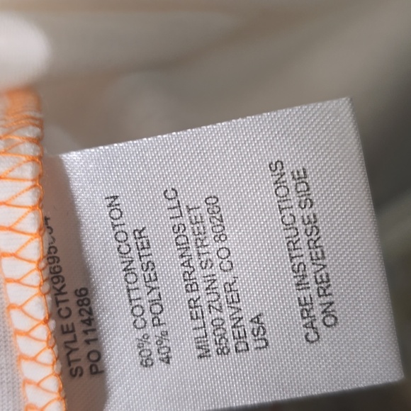 Cruel Jeans Orange and White Long Sleeve Tee with Vintage Graphic, Size XL, NWT - Picture 5 of 5